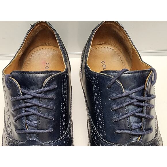 Cole Haan Shoes Men’s Size 9 M Deep Navy Blue Wing Tip Oxford Lace Up main image 4